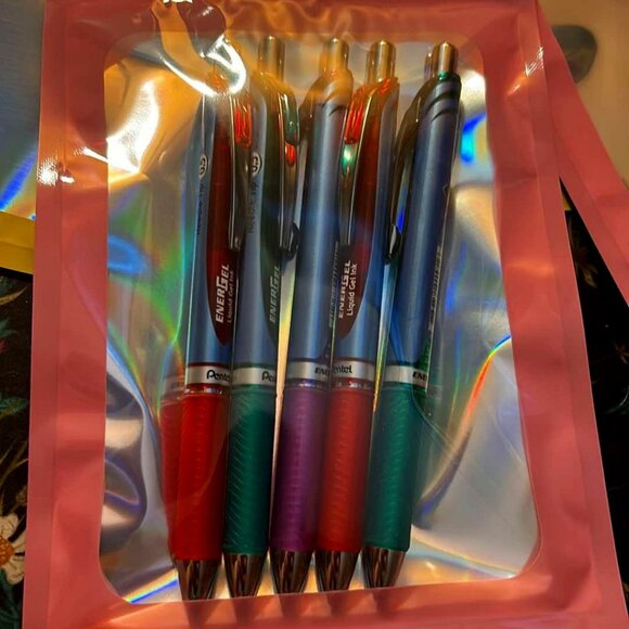 Pentel Energel Gel Pens - Needle Tip - (5ct) - NEW - Picture 1 of 3